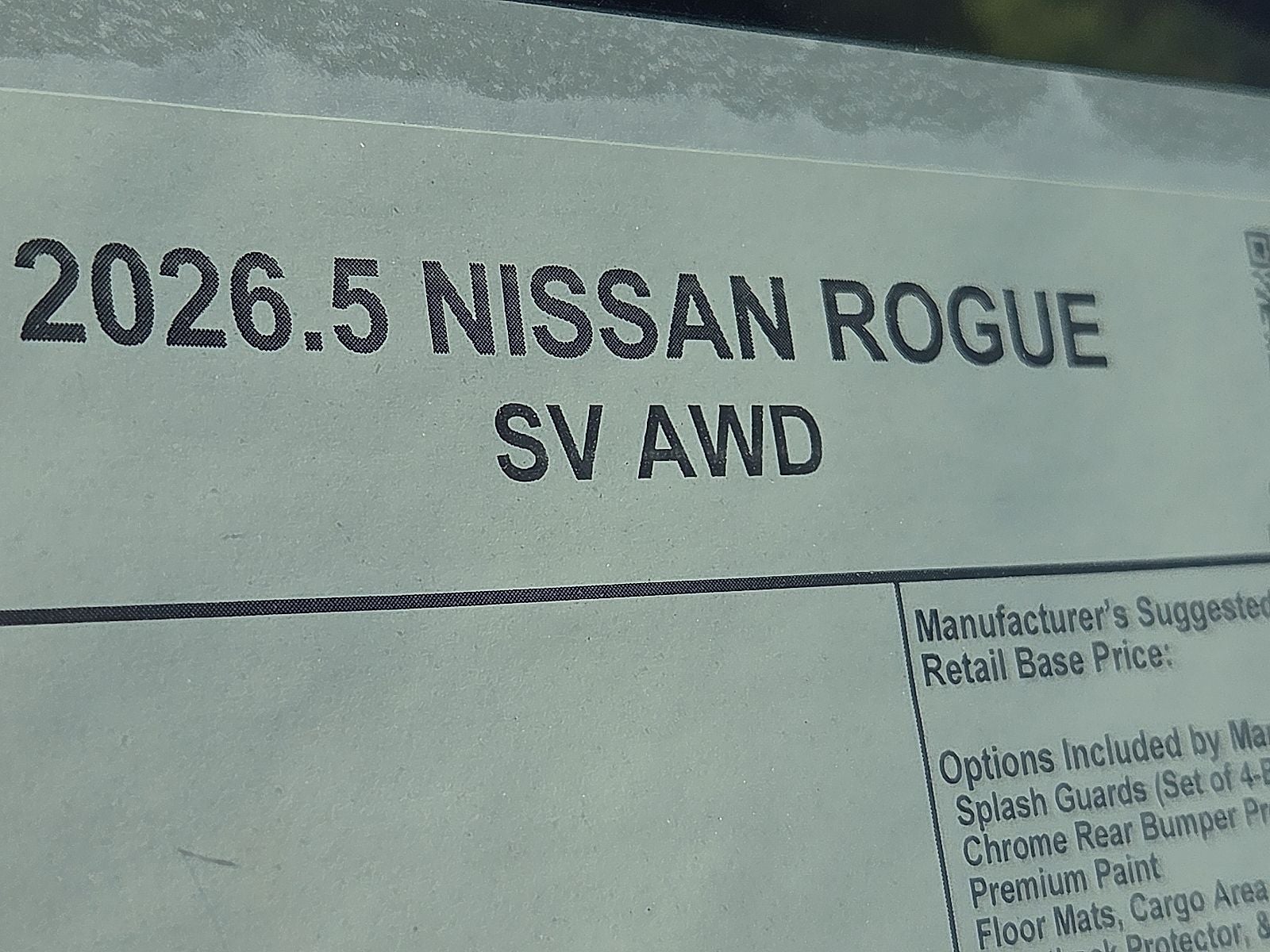 2026 Nissan Rogue SV