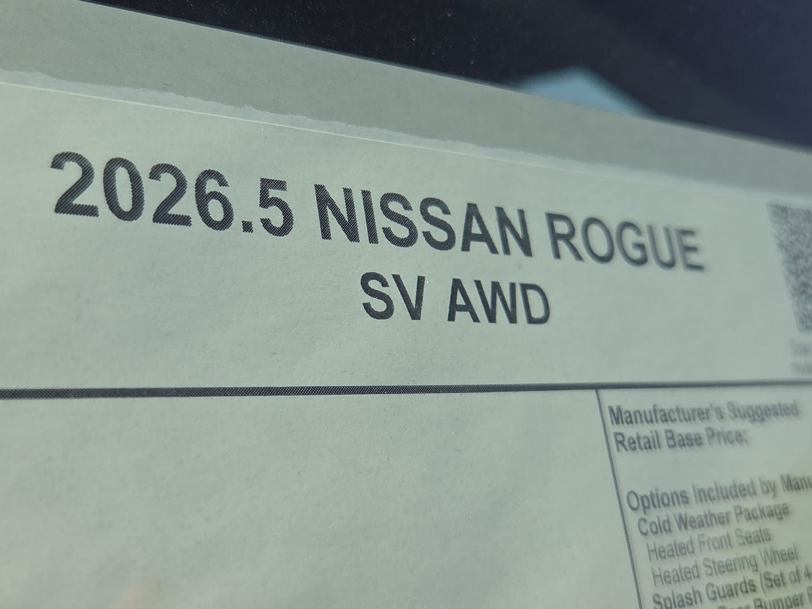 2026 Nissan Rogue SV