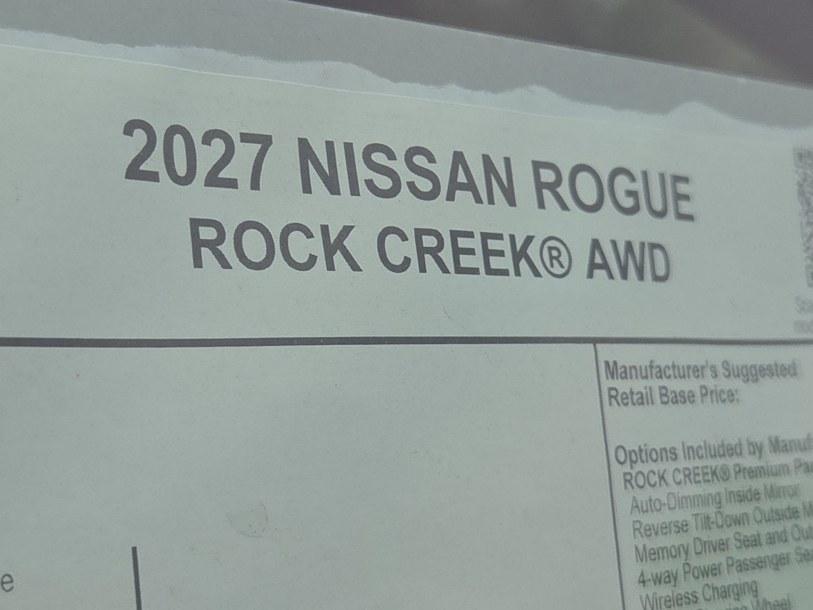 2027 Nissan Rogue Rock Creek®