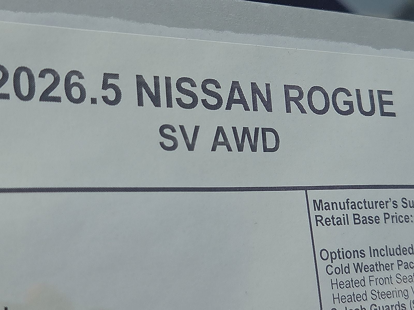 2026 Nissan Rogue SV