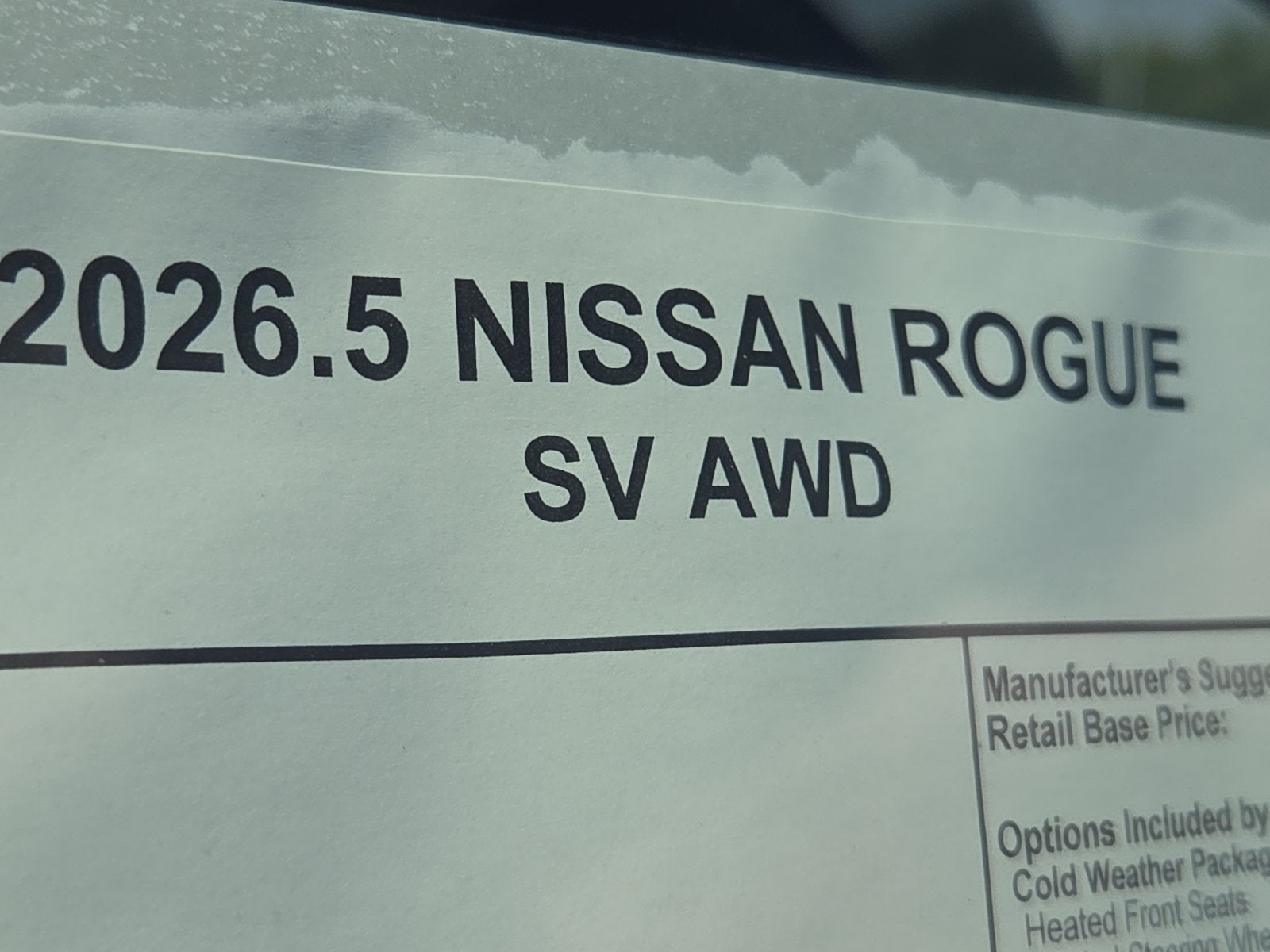 2026 Nissan Rogue SV