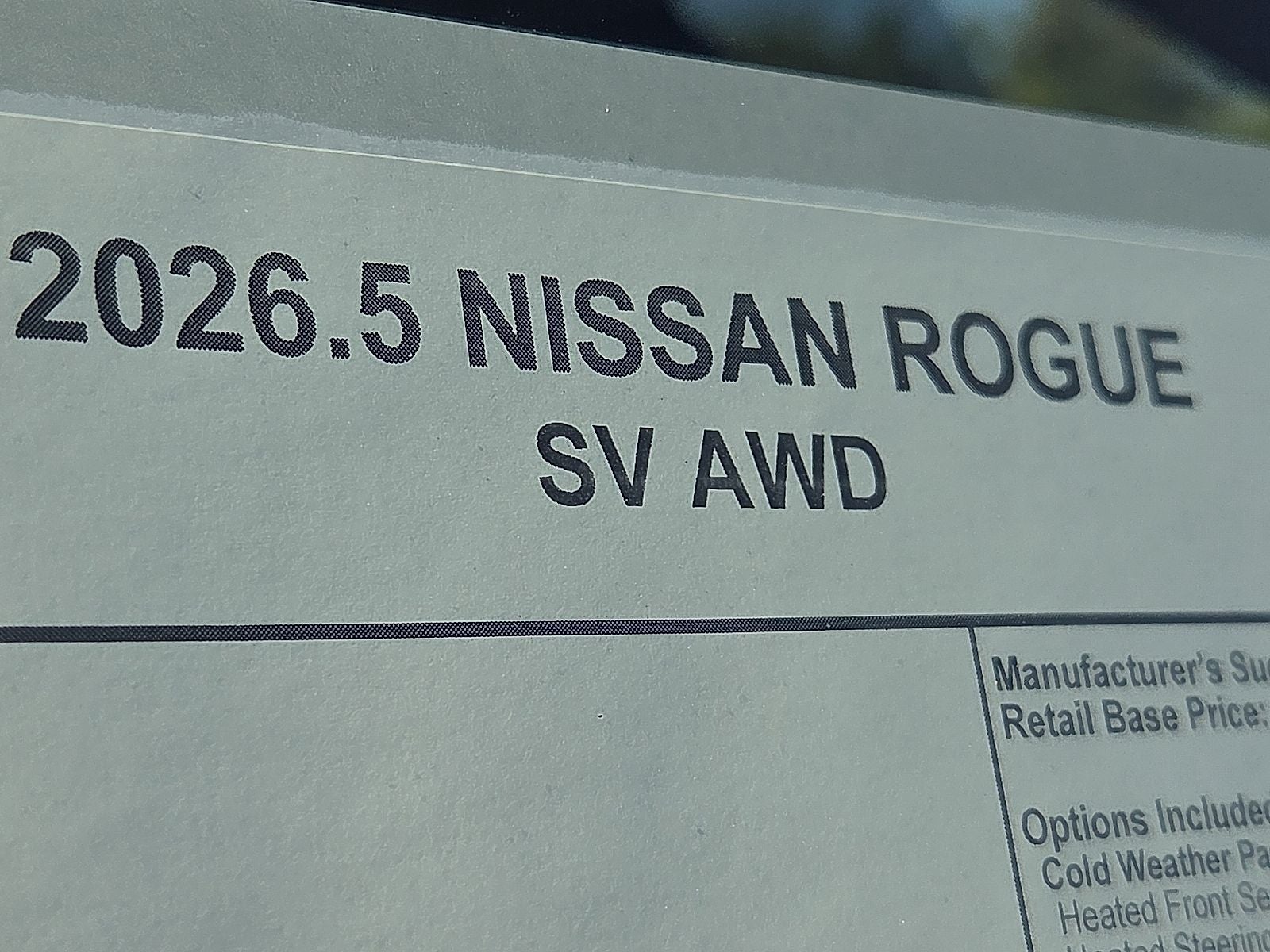 2026 Nissan Rogue SV