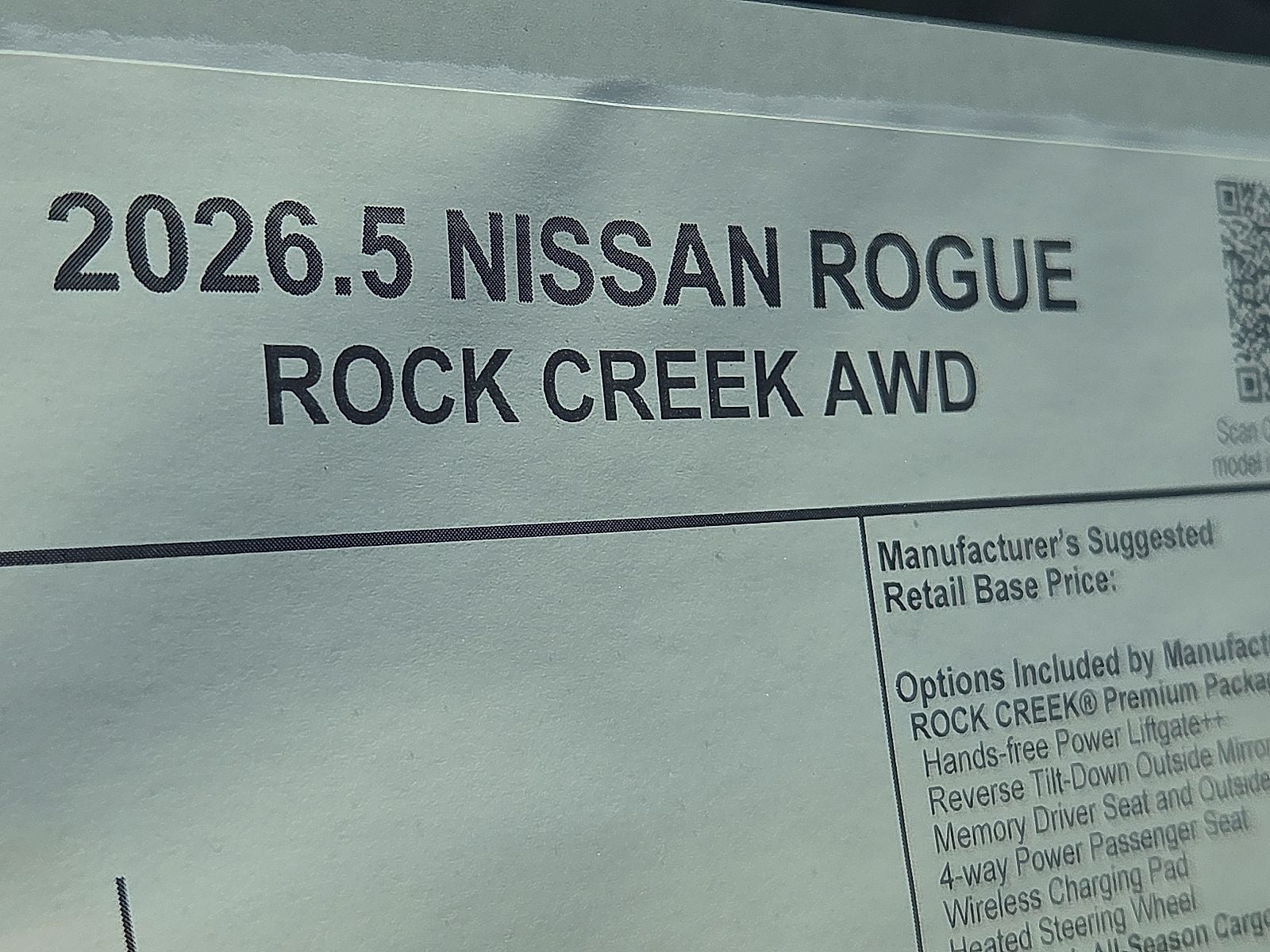 2026 Nissan Rogue Rock Creek®