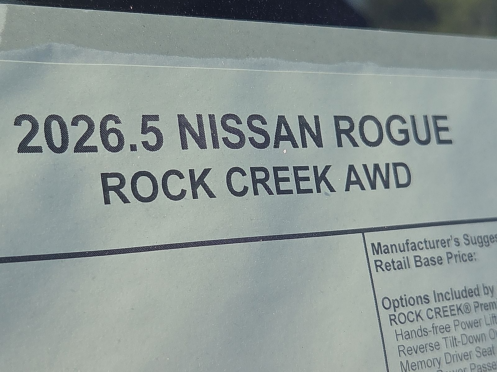 2026 Nissan Rogue Rock Creek®