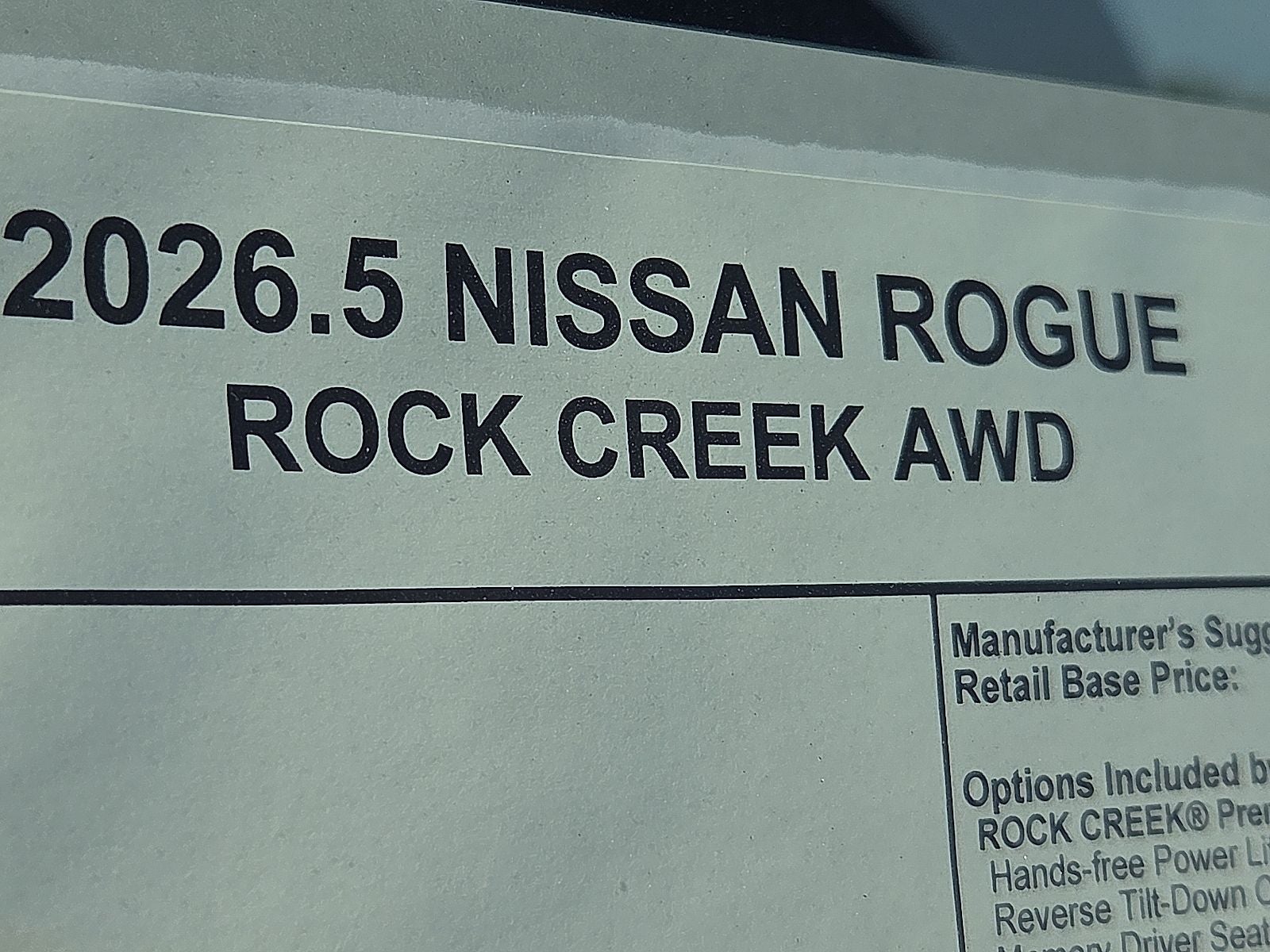 2026 Nissan Rogue Rock Creek®