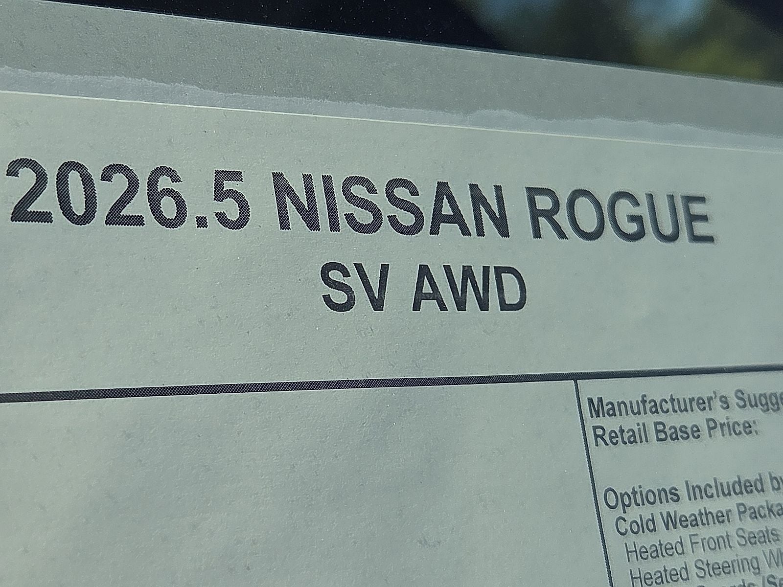 2026 Nissan Rogue SV