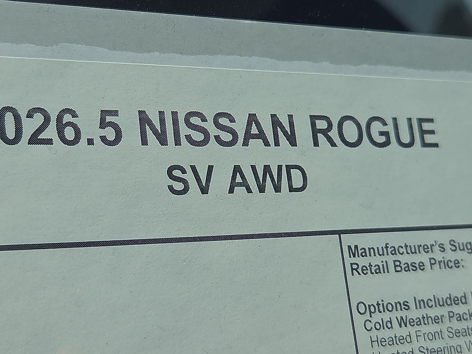 2026 Nissan Rogue SV
