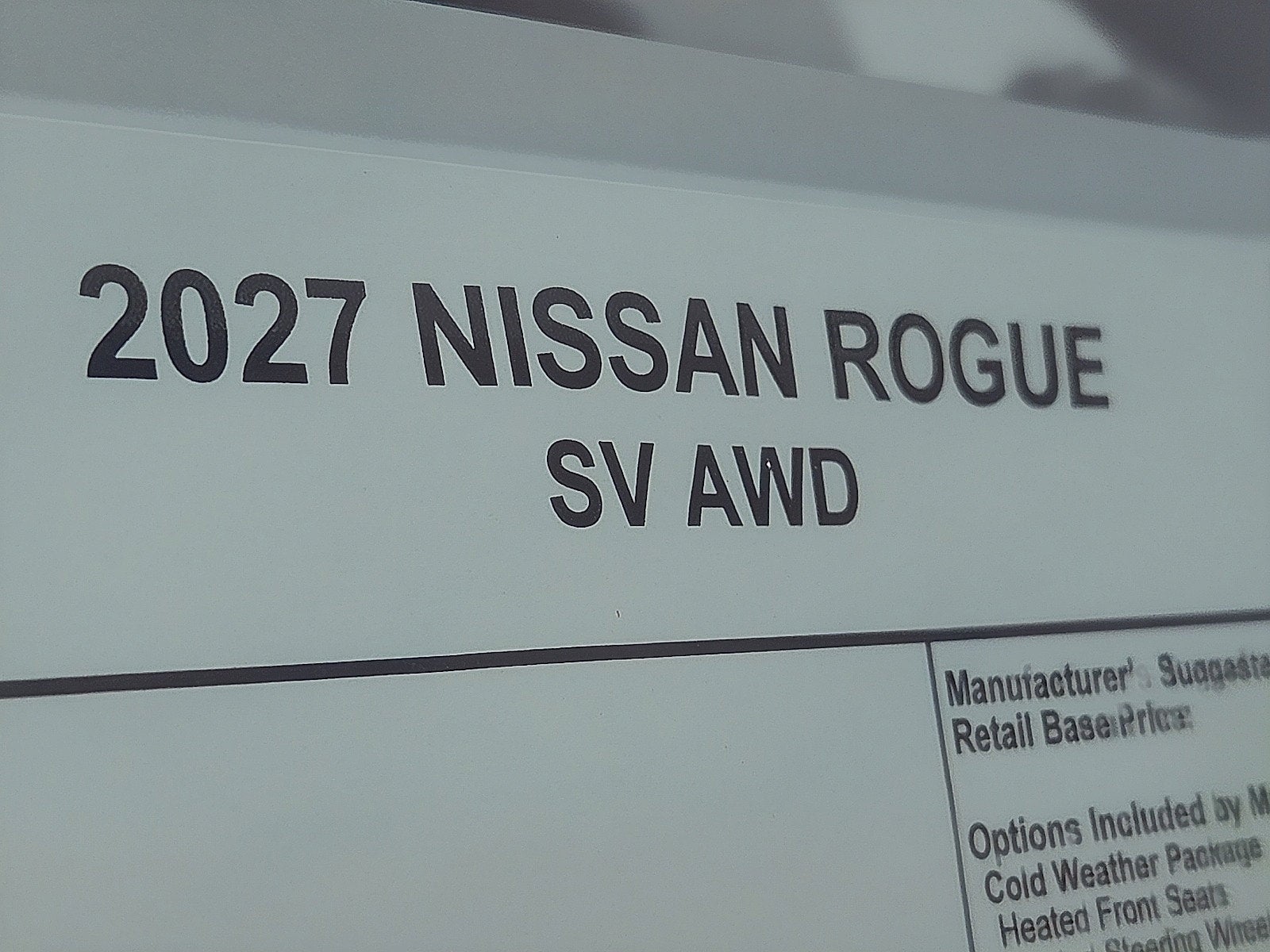 2027 Nissan Rogue SV