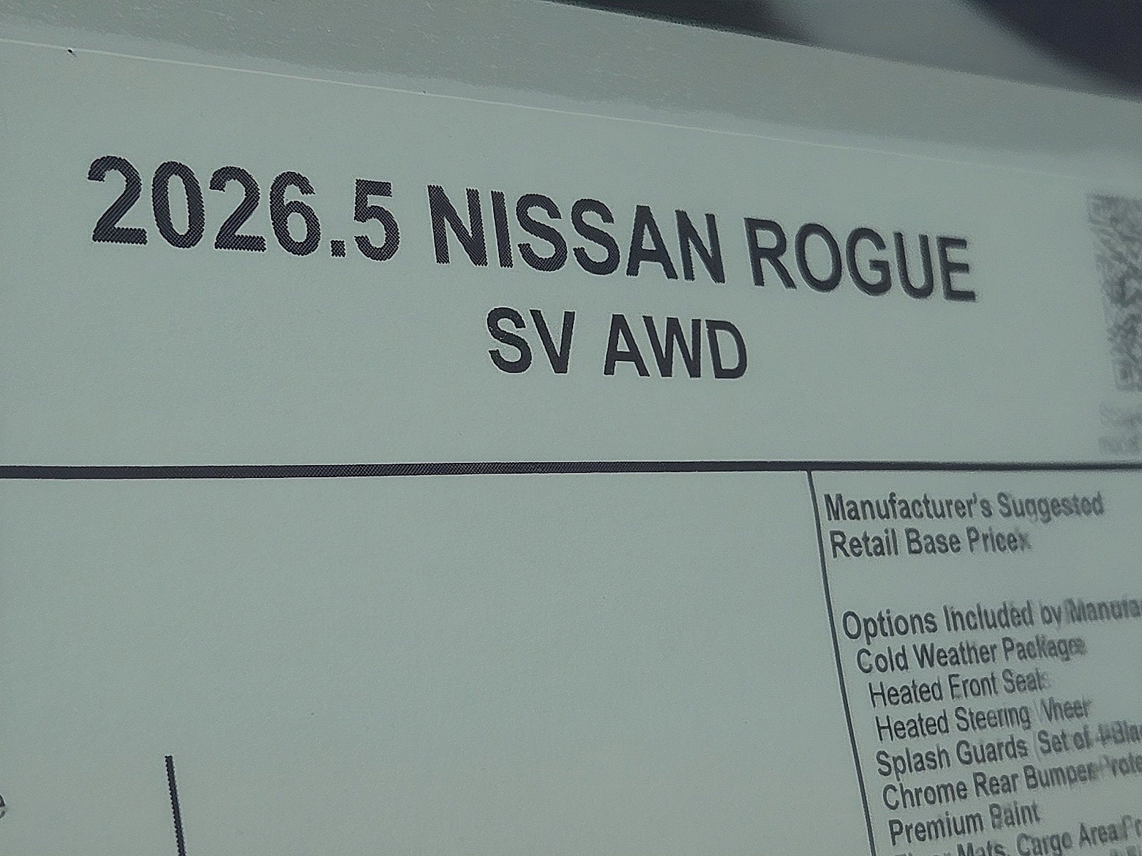 2026 Nissan Rogue SV