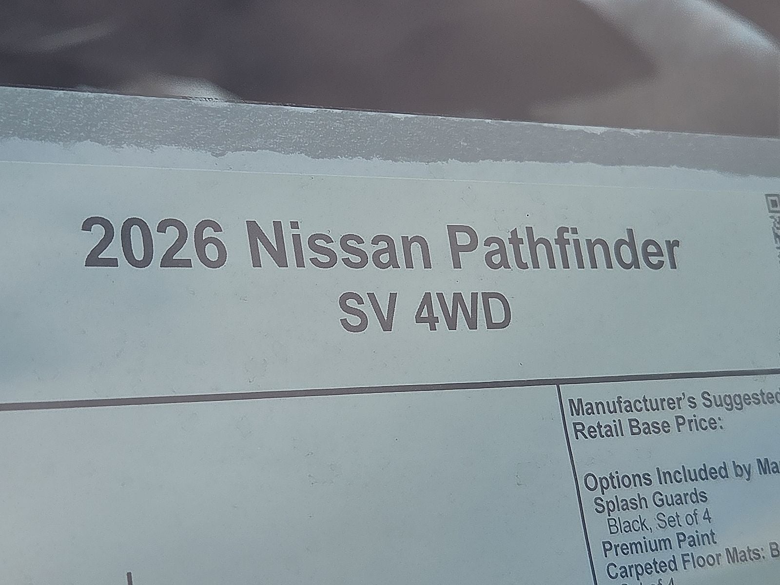 2026 Nissan Pathfinder SV