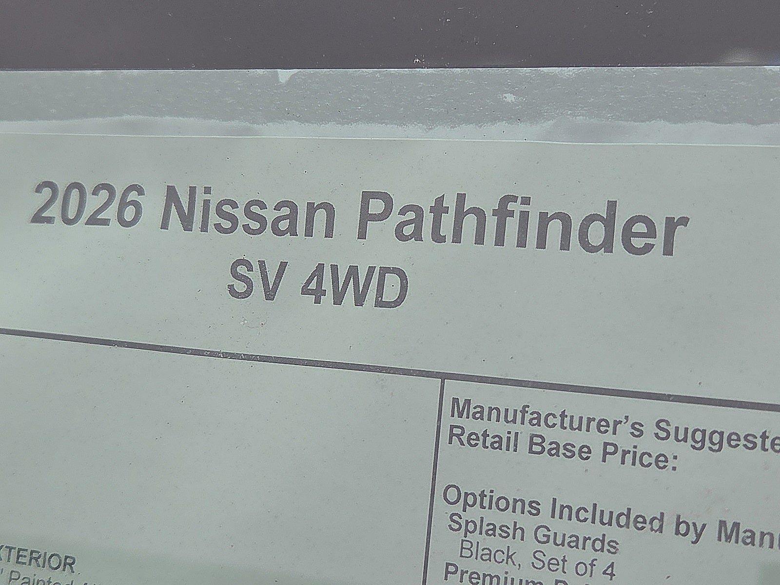 2026 Nissan Pathfinder SV
