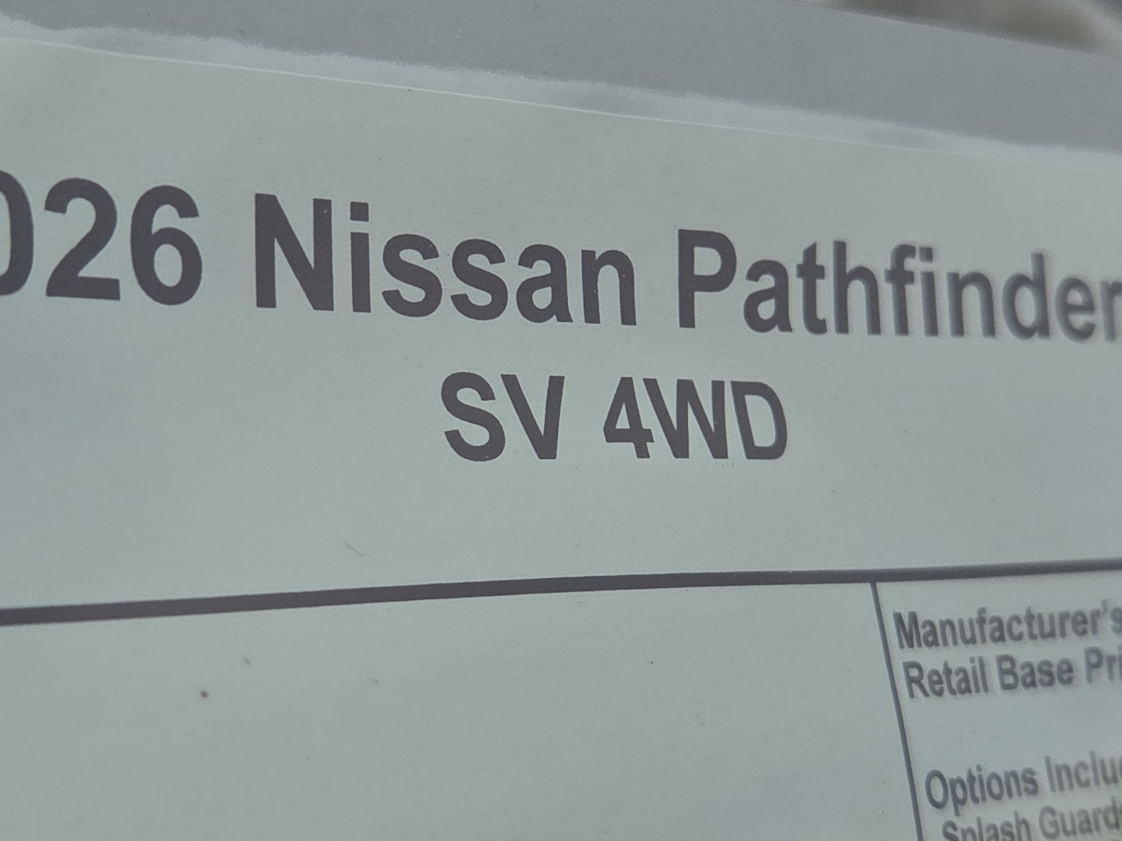 2026 Nissan Pathfinder SV