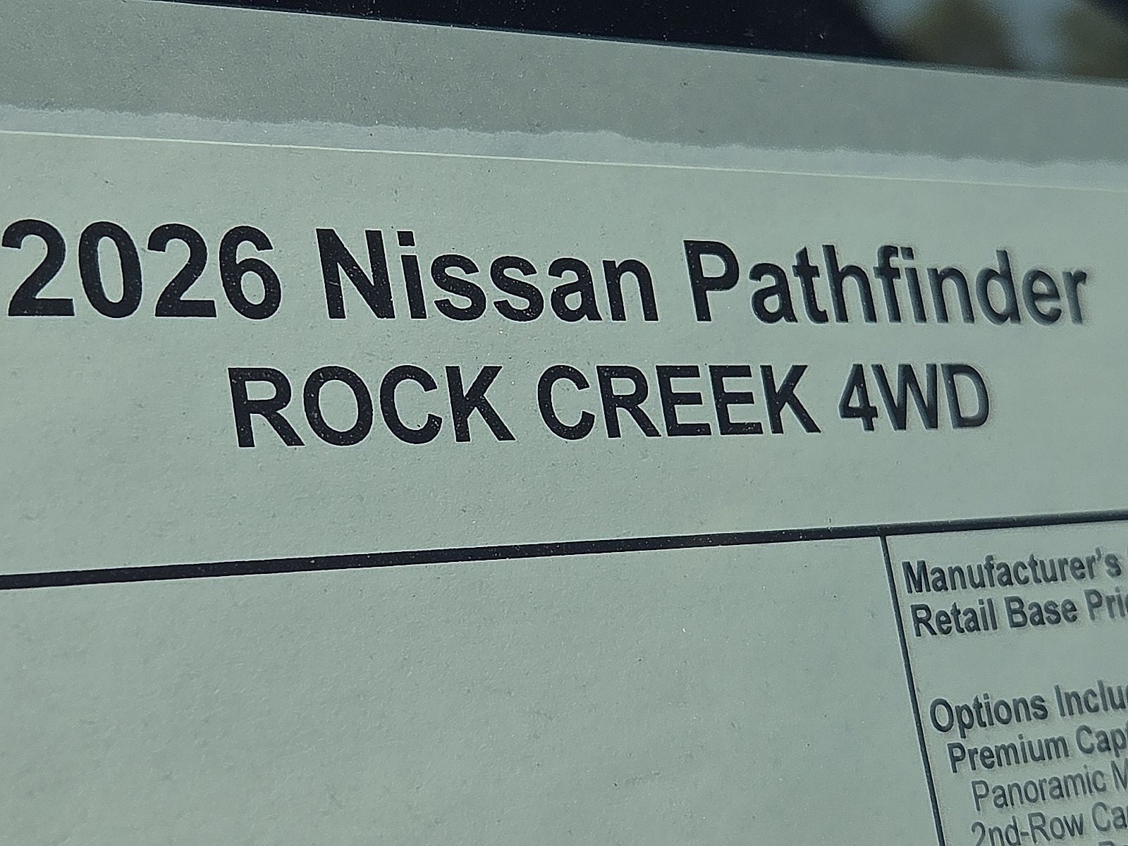 2026 Nissan Pathfinder Rock Creek®