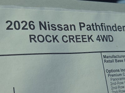 2026 Nissan Pathfinder Rock Creek®