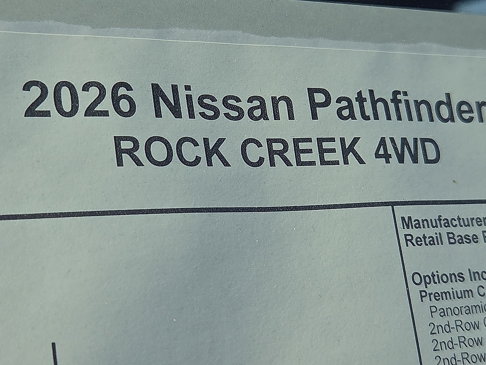 2026 Nissan Pathfinder Rock Creek®