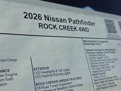 2026 Nissan Pathfinder Rock Creek®