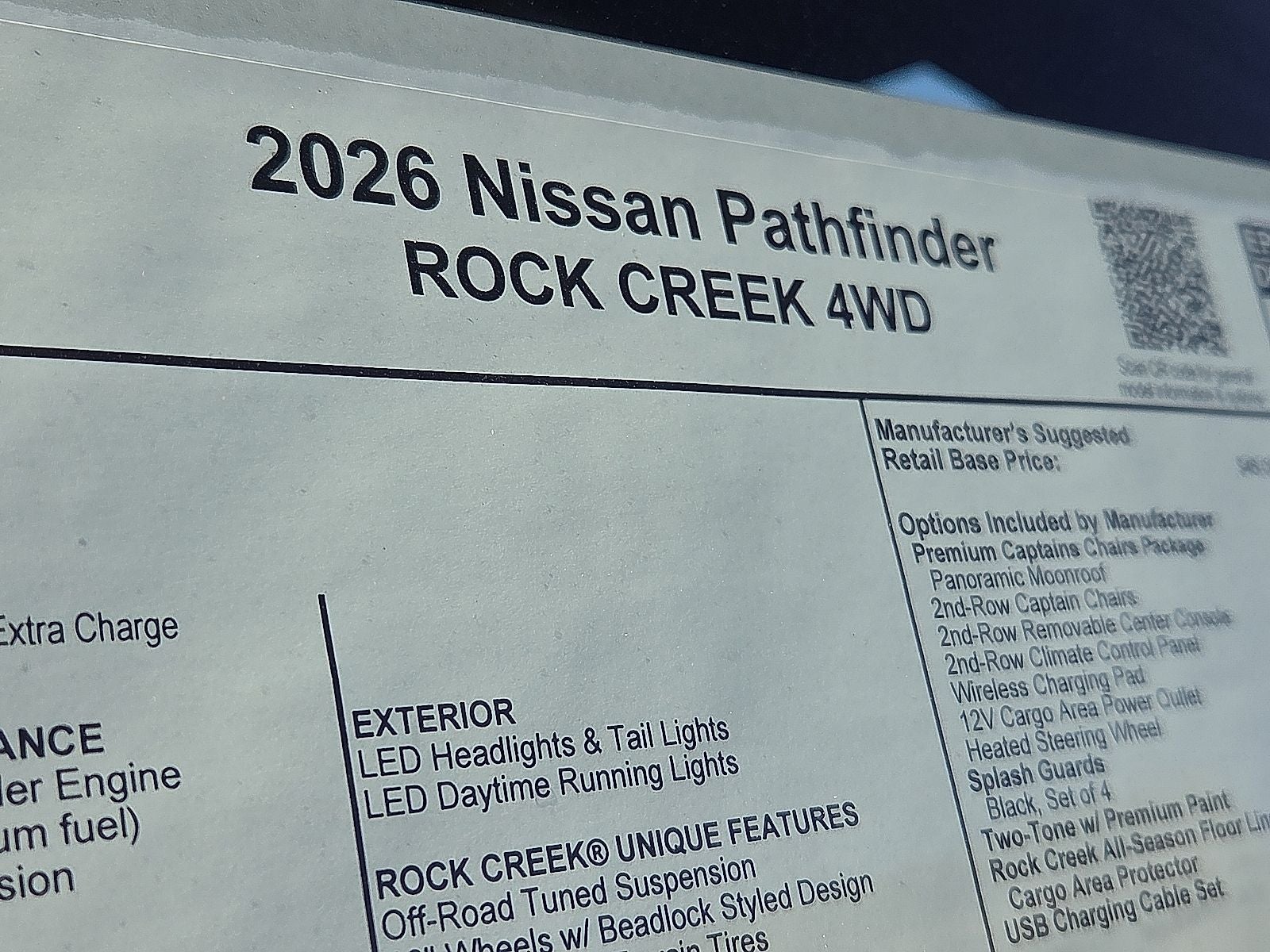 2026 Nissan Pathfinder Rock Creek®