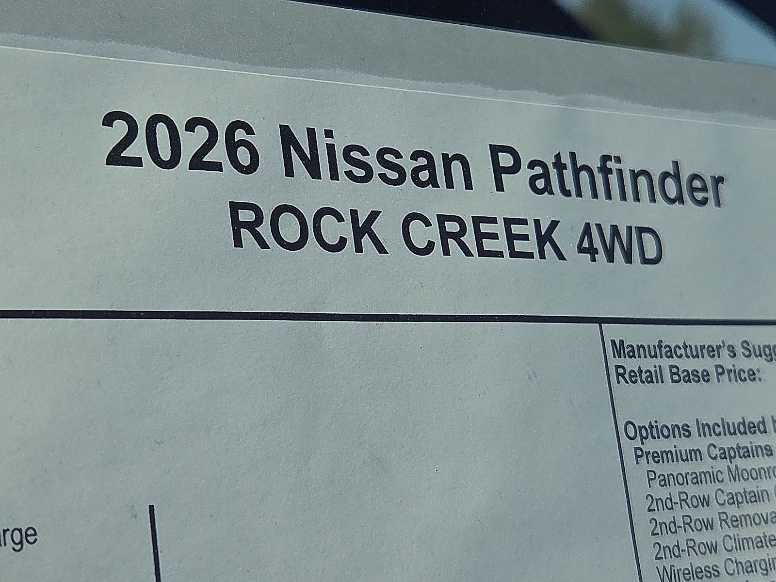 2026 Nissan Pathfinder Rock Creek®