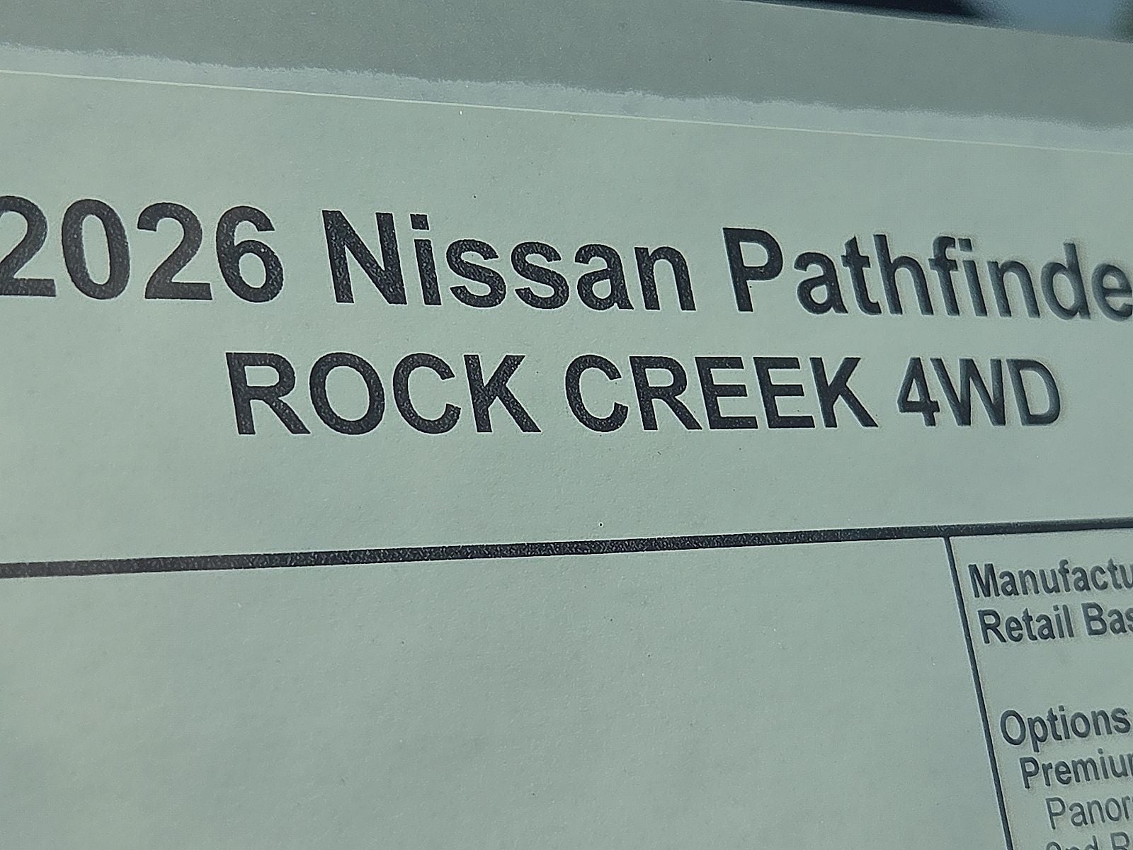 2026 Nissan Pathfinder Rock Creek®