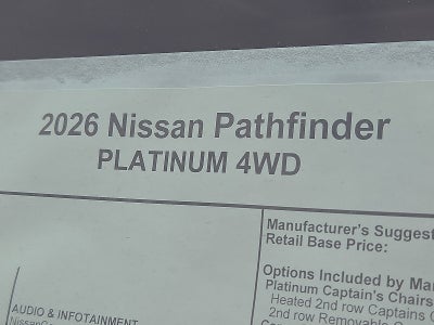 2026 Nissan Pathfinder Platinum