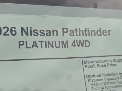 2026 Nissan Pathfinder Platinum