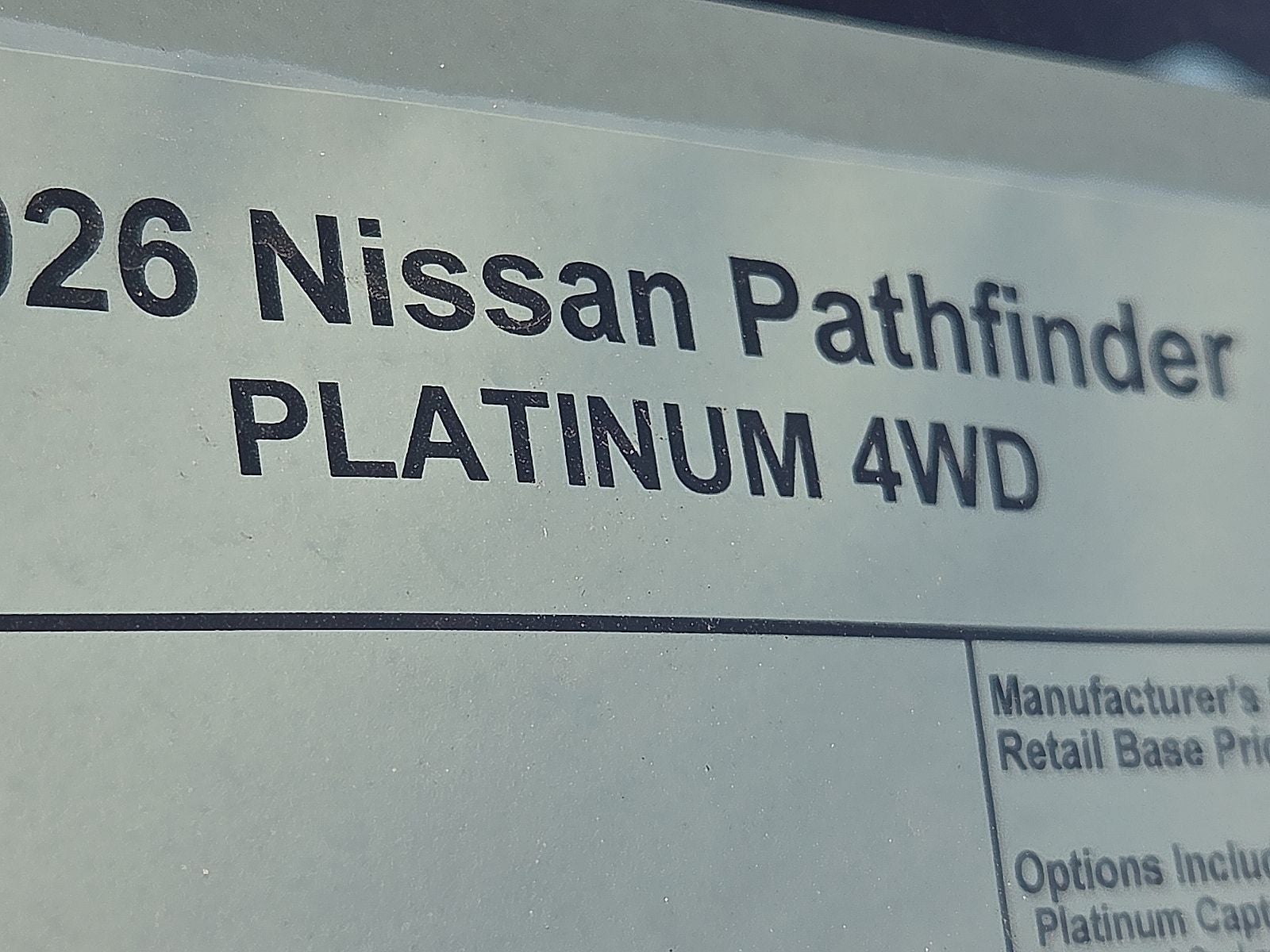 2026 Nissan Pathfinder Platinum
