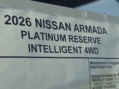 2026 Nissan Armada Platinum Reserve