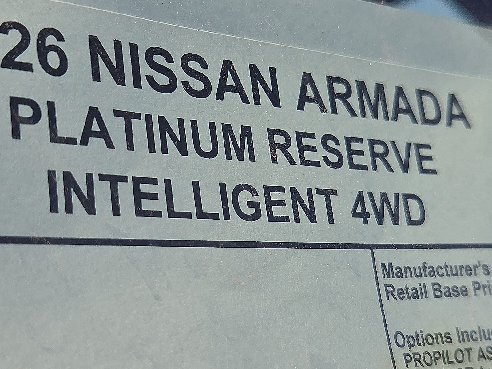 2026 Nissan Armada Platinum Reserve