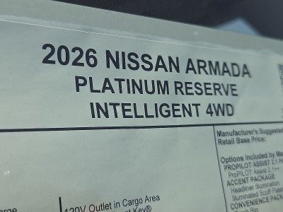 2026 Nissan Armada Platinum Reserve