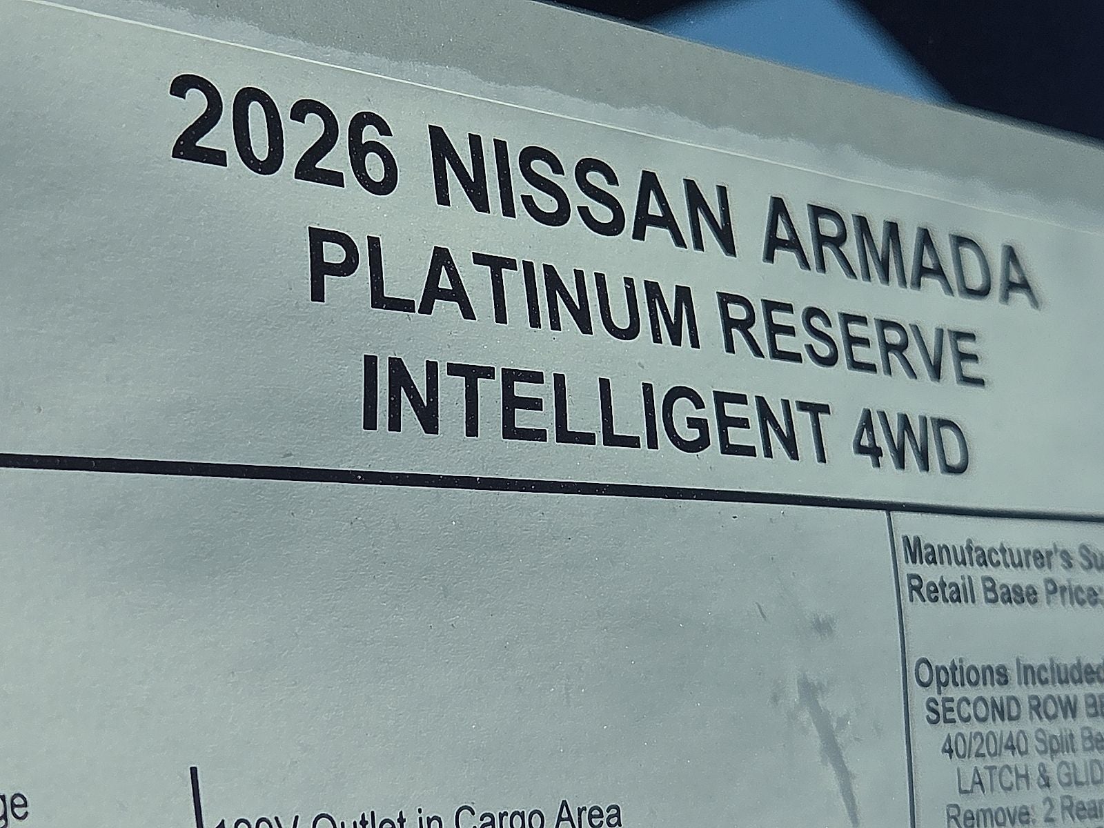 2026 Nissan Armada Platinum Reserve