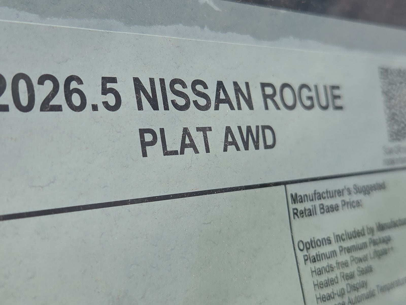 2026 Nissan Rogue Platinum