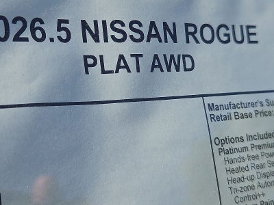 2026 Nissan Rogue Platinum