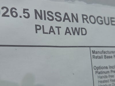 2026 Nissan Rogue Platinum