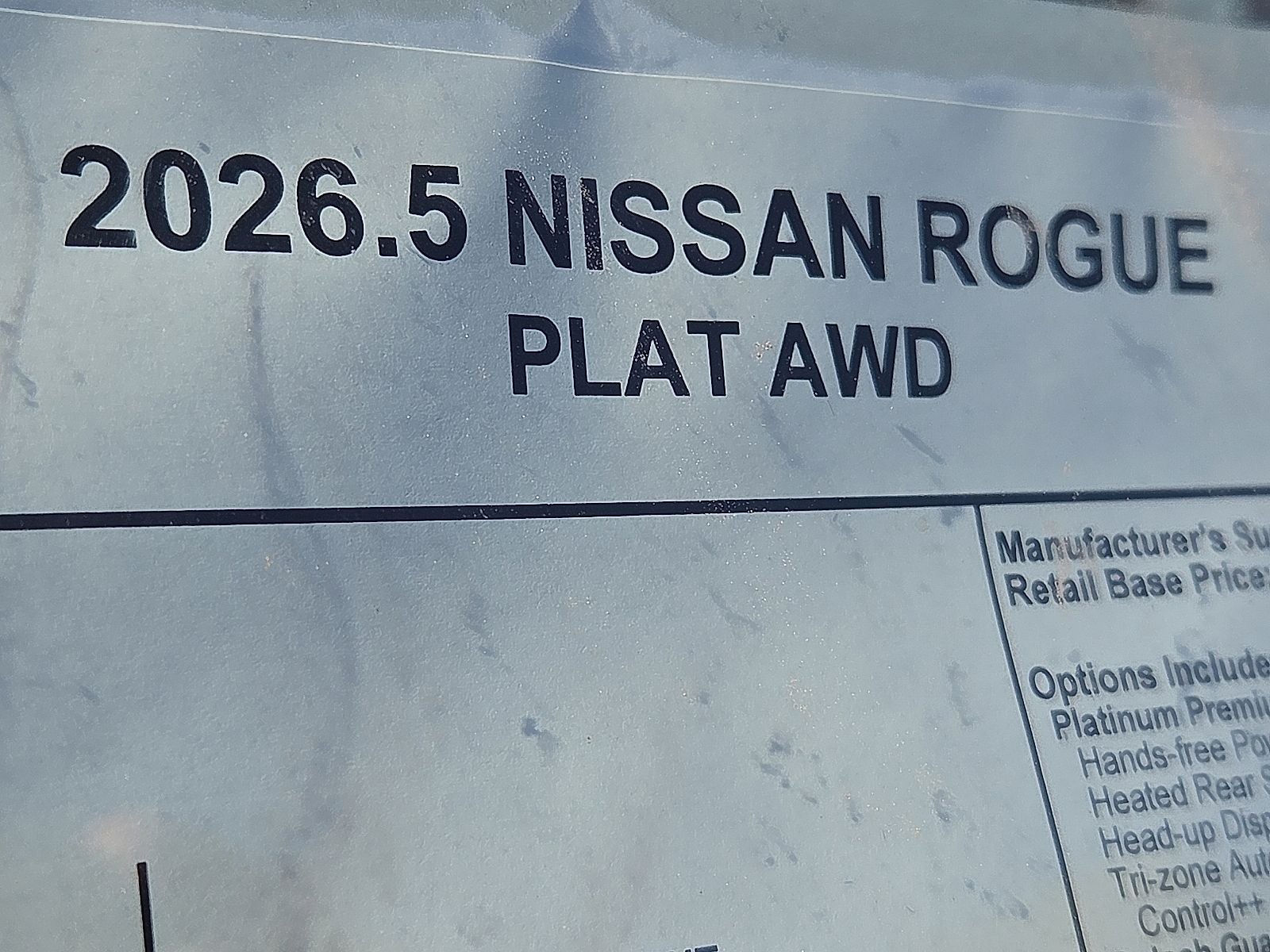2026 Nissan Rogue Platinum