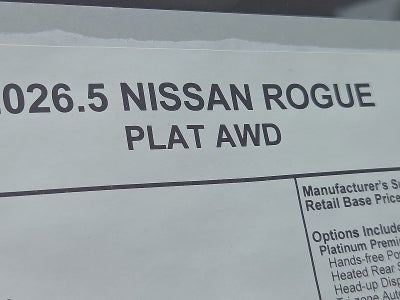 2026 Nissan Rogue Platinum