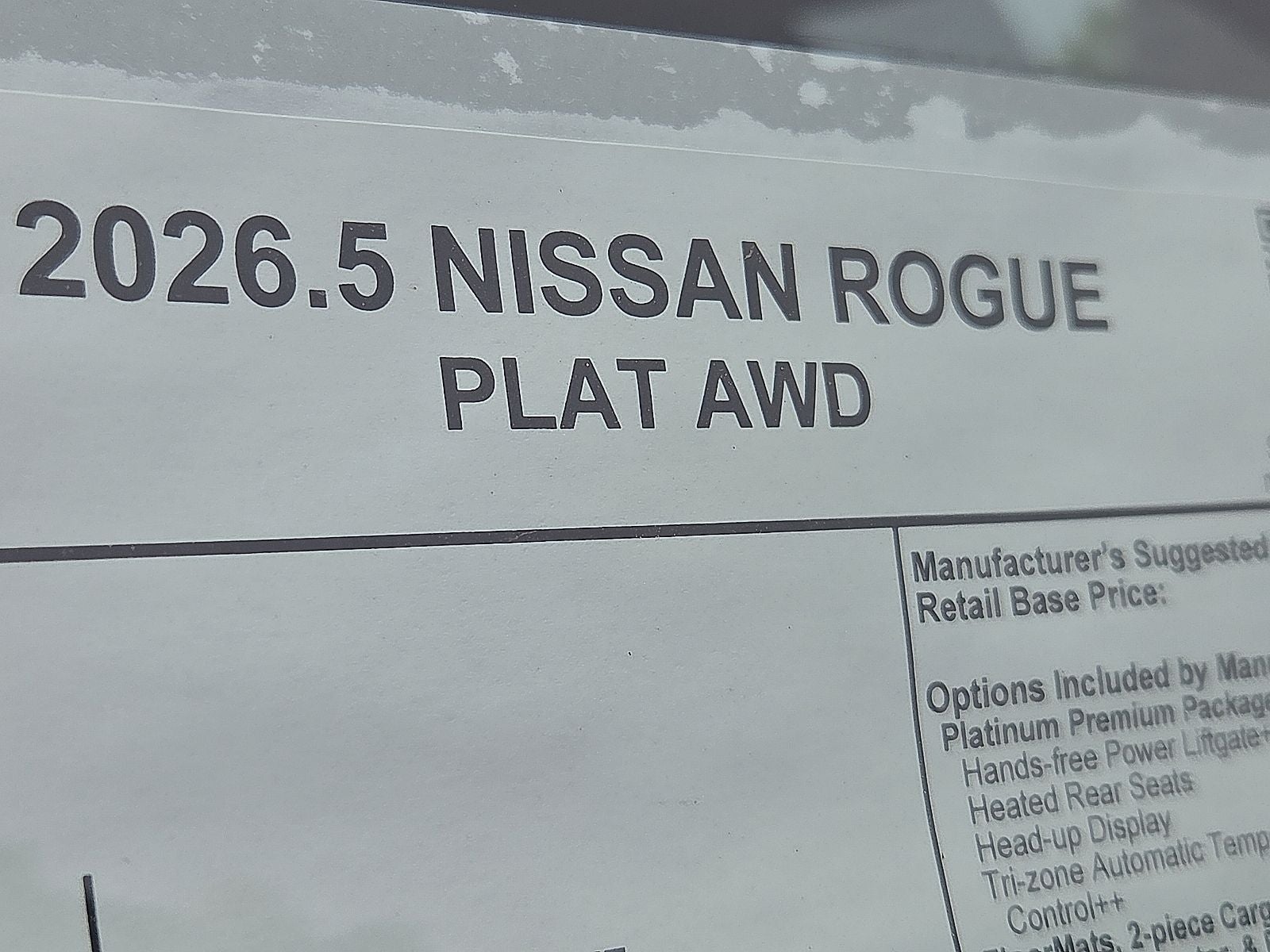 2026 Nissan Rogue Platinum
