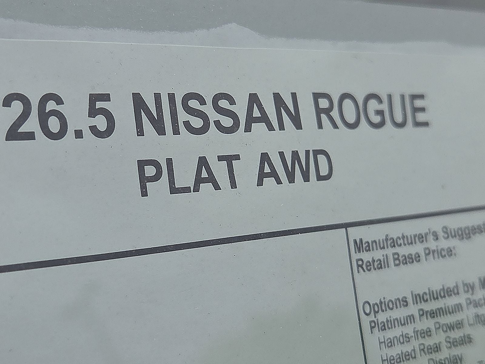 2026 Nissan Rogue Platinum